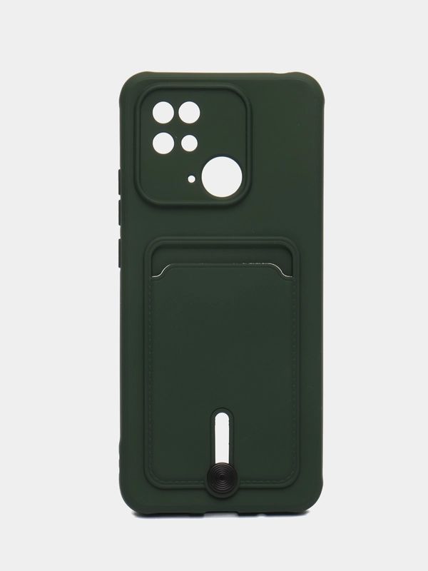 Чехол Xiaomi Redmi 10C / Poco C40, Сяоми Редми 10С, Поко С40 силиконовый с карманом для карты