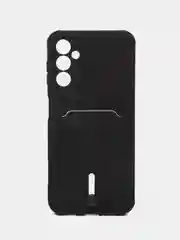 Черный чехол для Samsung Galaxy A14 5G / Самсунг А14 5Г, силиконовый, с карманом для карты