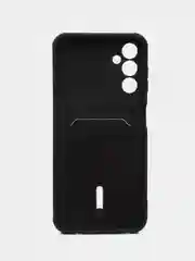 Черный чехол для Samsung Galaxy A14 5G / Самсунг А14 5Г, силиконовый, с карманом для карты