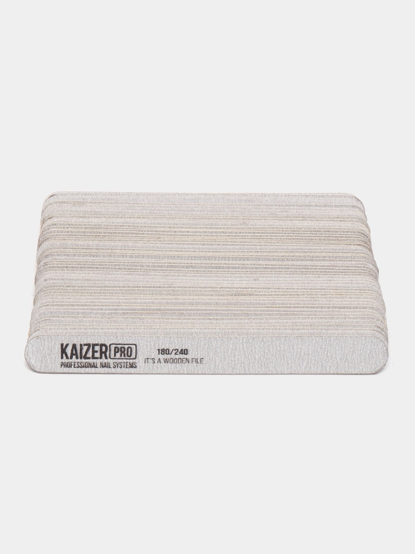 Пилка для ногтей KAIZER PRO, на деревянной основе, 150/220, 180/240