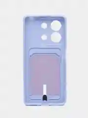 Лавандовый чехол на Xiaomi Redmi Note 13 (Сяоми Редми Нот 13), силиконовый, с карманом для карты