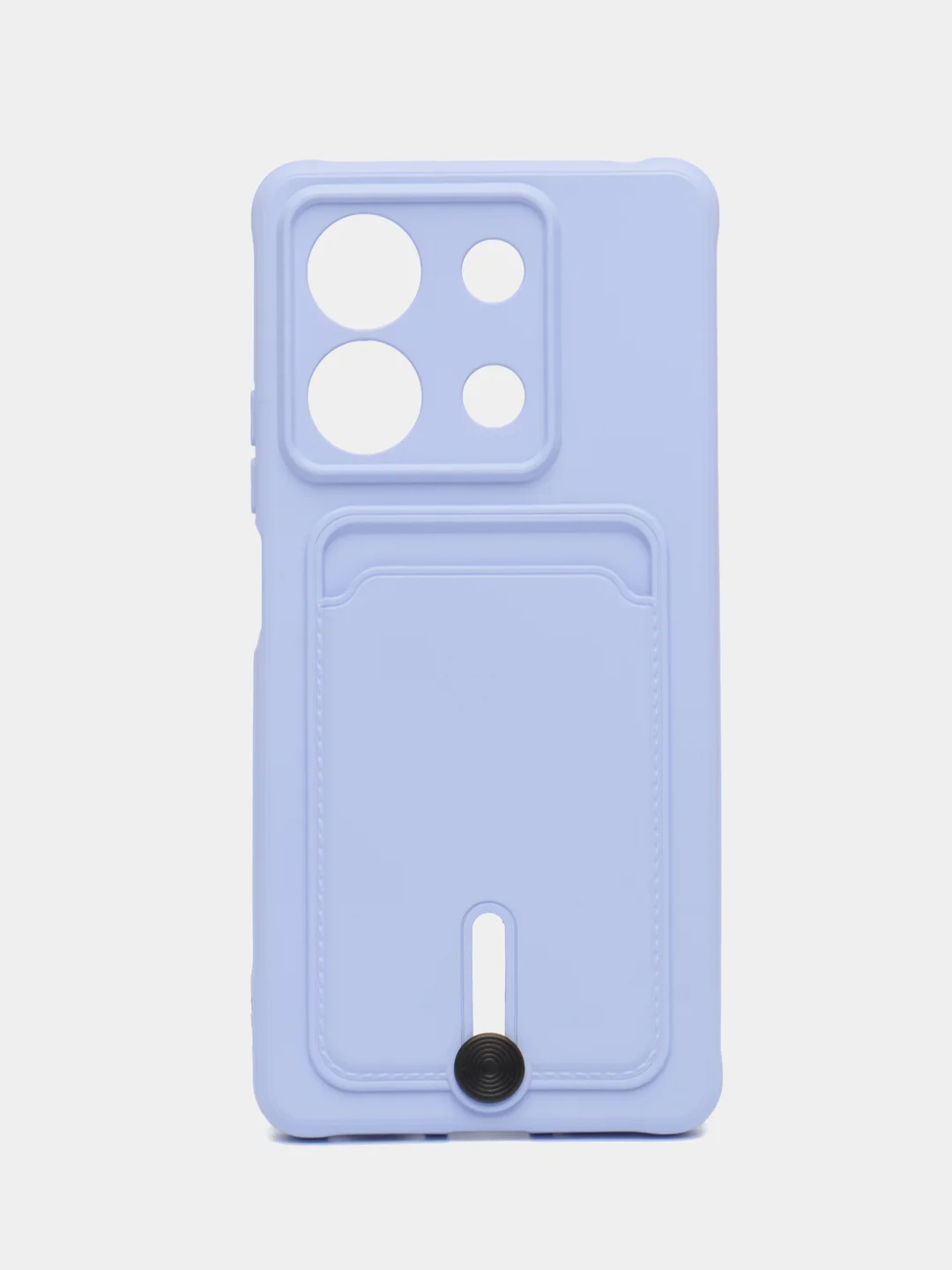 Лавандовый чехол на Xiaomi Redmi Note 13 (Сяоми Редми Нот 13), силиконовый, с карманом для карты