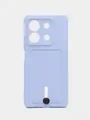 Лавандовый чехол на Xiaomi Redmi Note 13 (Сяоми Редми Нот 13), силиконовый, с карманом для карты