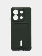 Чехол на Xiaomi Redmi Note 13 (Сяоми Редми Нот 13), силиконовый, с карманом для карты