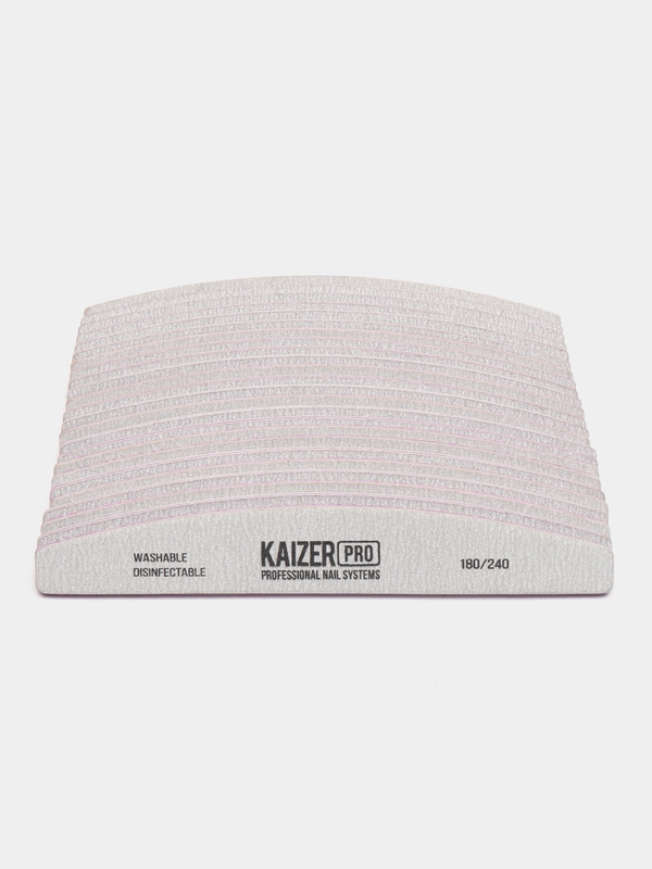 Пилка для ногтей Kaizer Pro, на пластиковой основе, 150 / 220, 180 / 240
