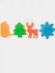 Алый новогодние ёлочные игрушки, светящиеся в темноте, из эпоксидной смолы, ручная работа