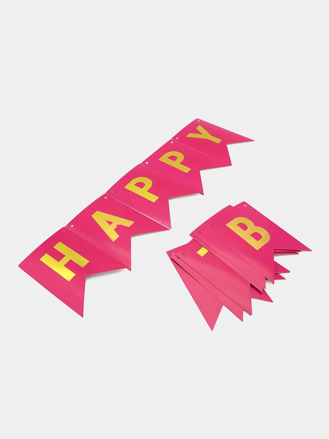 Вишнёвый гирлянда-растяжка и флажки  "Happy Birthday" 26 видов