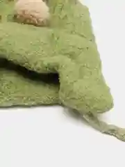 Зеленый детские шапки теплые демисезонные, из ангоры