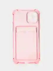 Розовый чехол цветной для iPhone 7/8 Plus, SE2020, 11/12/13/14, Plus, Pro Max, с карманом для карт