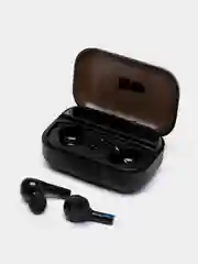 Черный bluetooth-наушники беспроводные Smart вакуумные, функция Power Bank и фонарик, TWS, BW45S