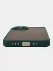 Ледяной чехол на iPhone 12 Pro / Айфон 12 Про, пластиковый, матовый, с цветными кнопками