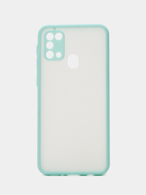 Чехол пластиковый Samsung Galaxy M31 (Самсунг Галакси М31), матовый, с цветными кнопками