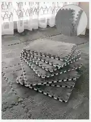 Коврик пазл плюшевый, ковер сборный комнатный, 6 шт