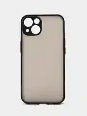 Угольный чехол iPhone 13 (Айфон 13), пластиковый, матовый, с цветными кнопками