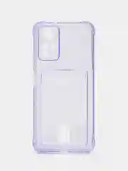 Лавандовый чехол для Redmi Note 12S / Редми Нот 12С, прозрачный, с карманом для карты