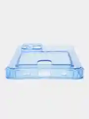 Голубой чехол Xiaomi Redmi Note 10 Pro, Сяоми Редми Нот 10 Про прозрачный, с карманом для карты
