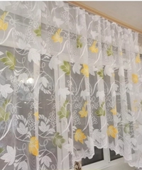 Тюль готовая на кухню жаккард