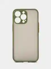 Лесной зеленый чехол iPhone 13 Pro, Айфон 13 Про, пластиковый, матовый, с цветными кнопками