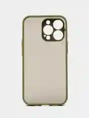 Лесной зеленый чехол iPhone 13 Pro, Айфон 13 Про, пластиковый, матовый, с цветными кнопками
