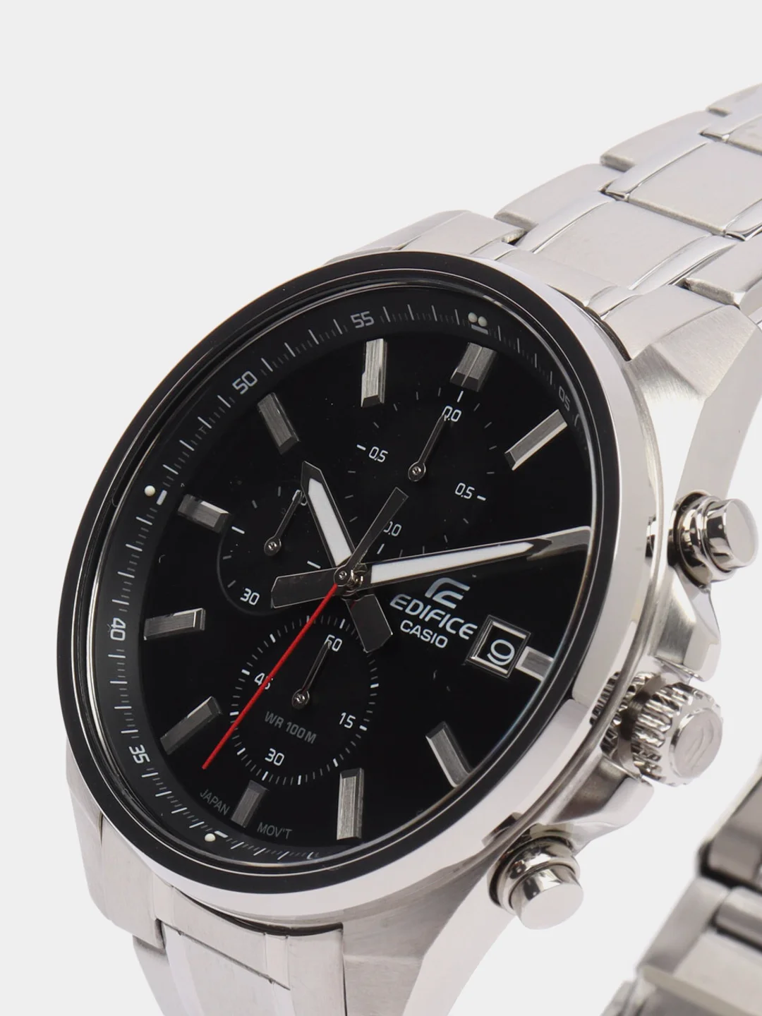 Серебряный часы наручные Casio Edifice EFV-610, с хронографом