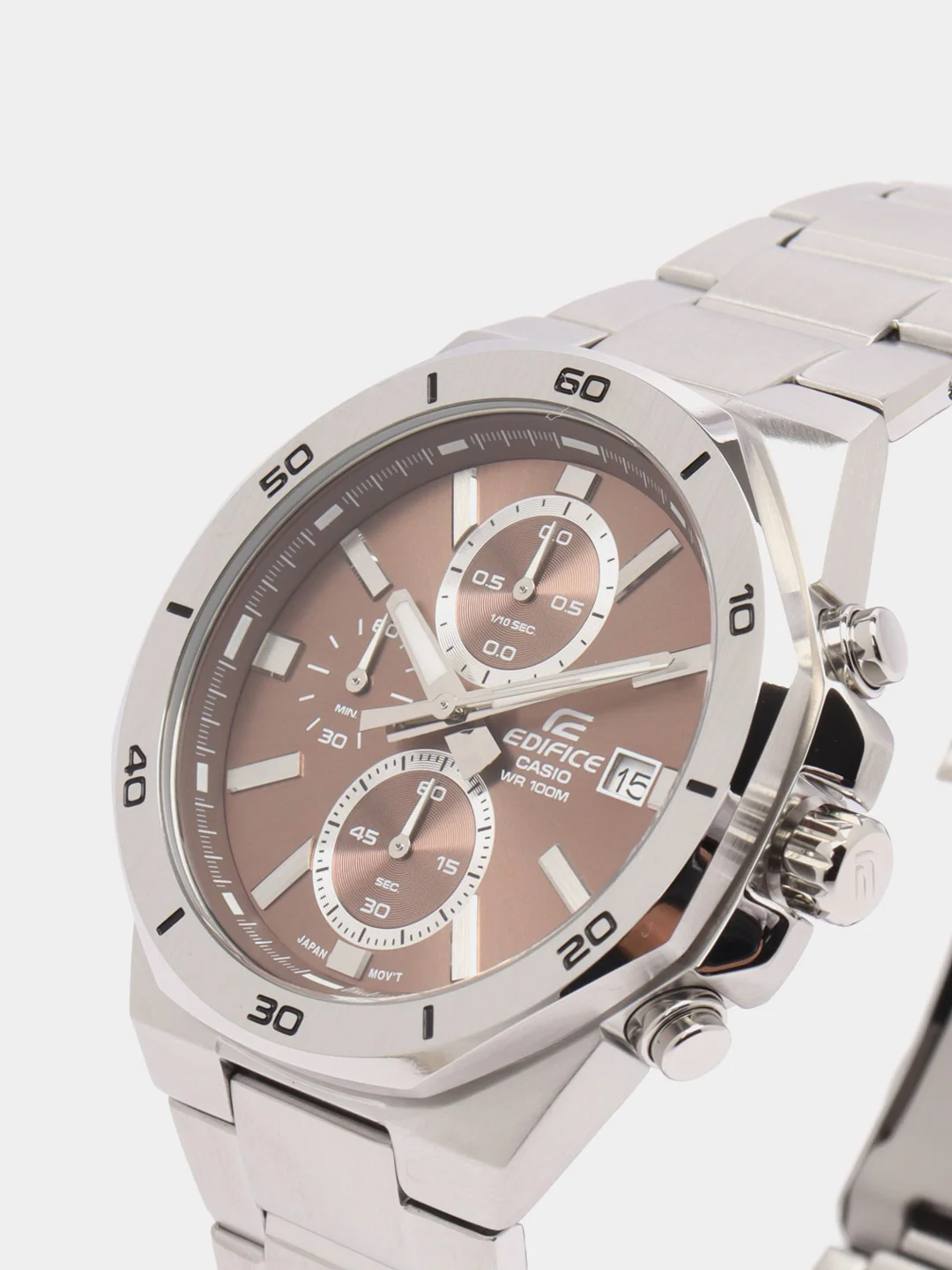 Бежевый меланж часы наручные Casio Edifice EFV-640, с хронографом