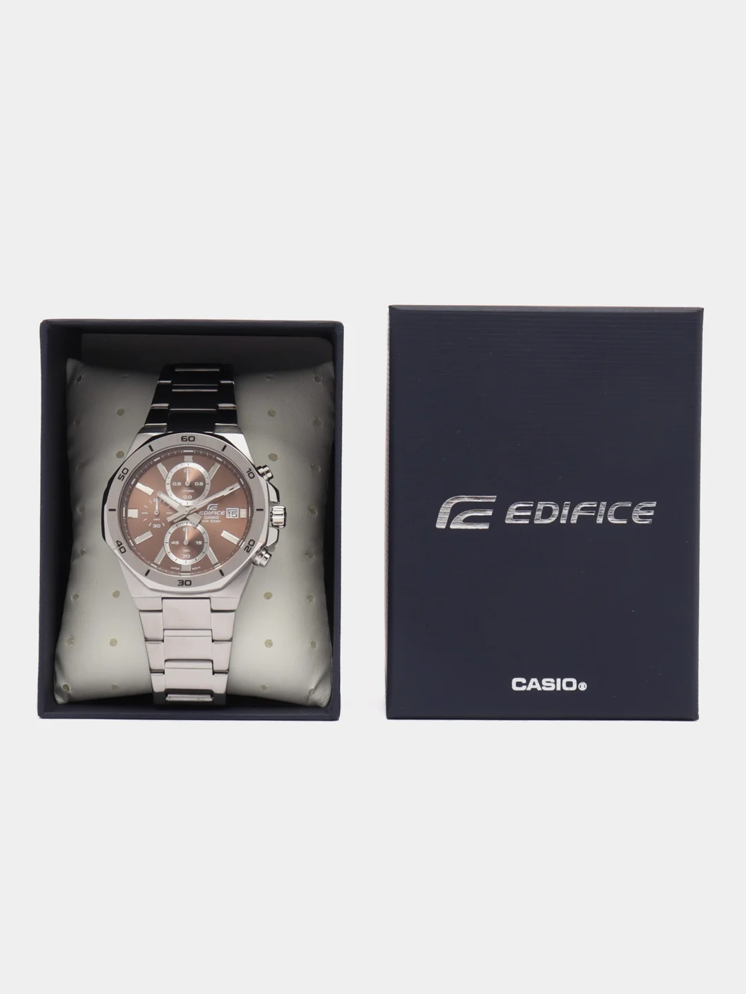 Бежевый меланж часы наручные Casio Edifice EFV-640, с хронографом