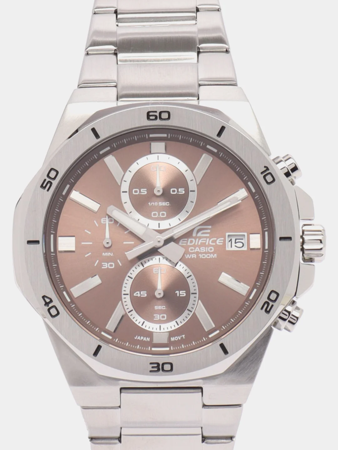 Бежевый меланж часы наручные Casio Edifice EFV-640, с хронографом