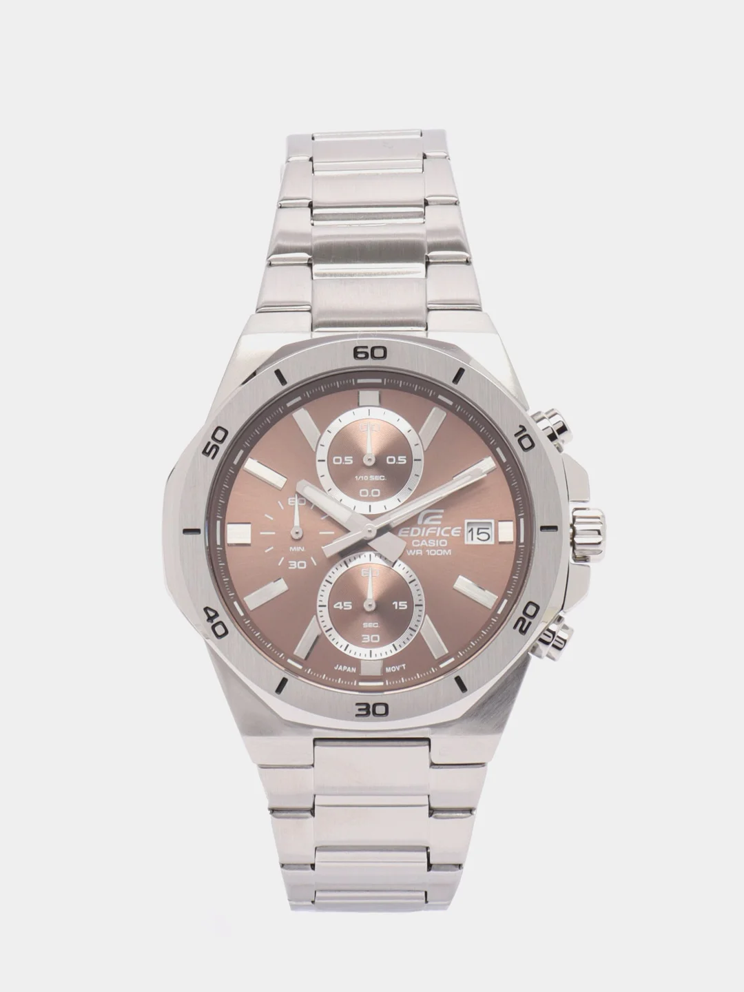 Бежевый меланж часы наручные Casio Edifice EFV-640, с хронографом