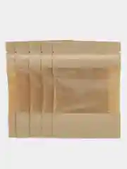 Крафт-пакет, с zip-lock (зип-лок) замком и прозрачным окном