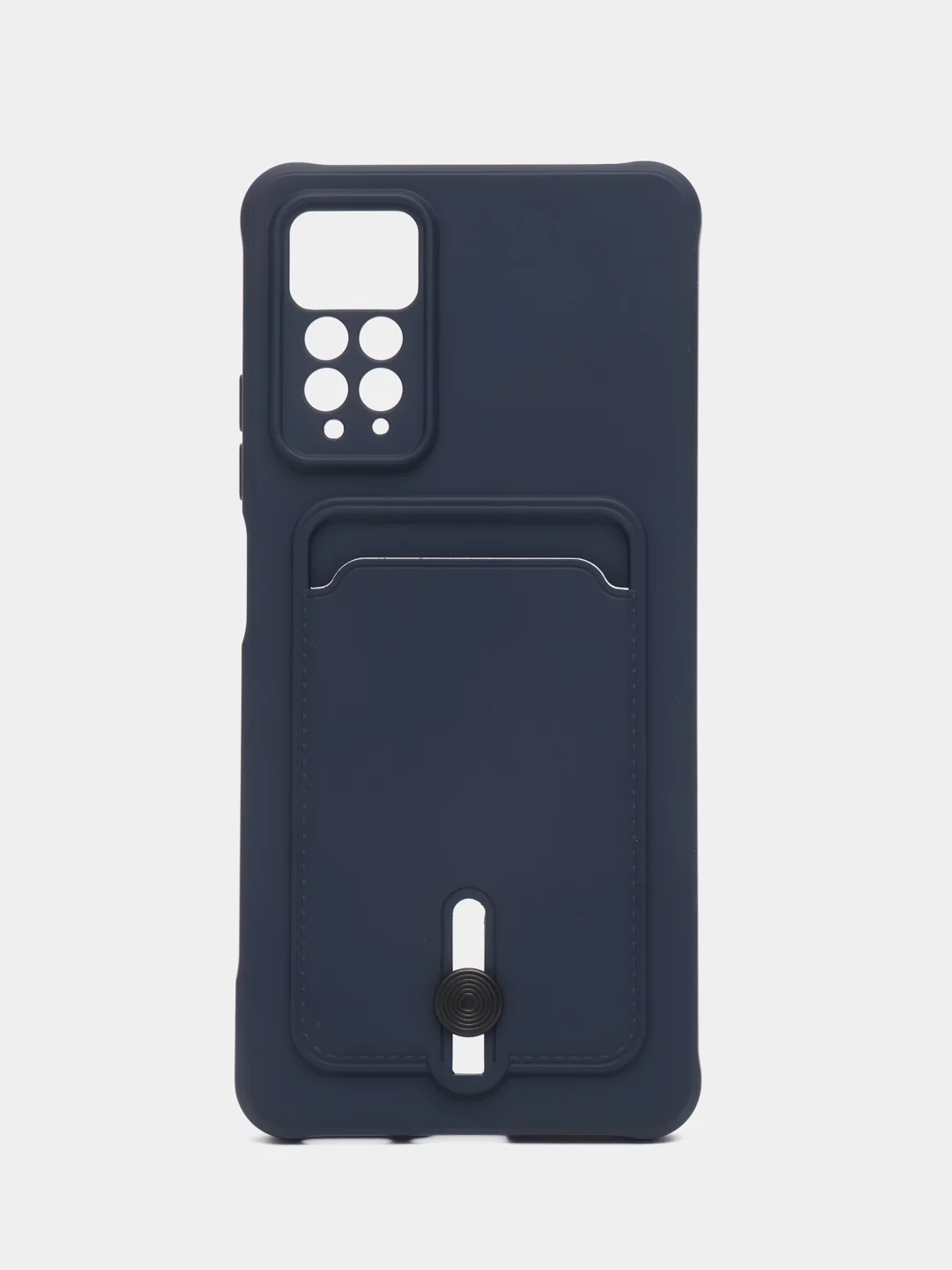 Синий меланж чехол Xiaomi Redmi Note 11 Pro / Note 12 Pro, Редми Нот 11 про с карманом для карты