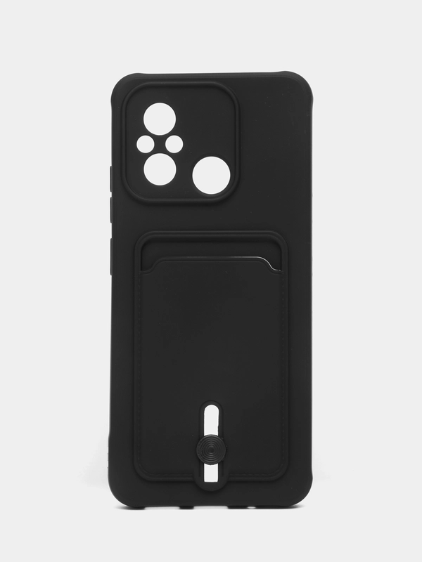Чехол для Xiaomi Redmi 12C, Сяоми Редми 12С силиконовый, с карманом для карты