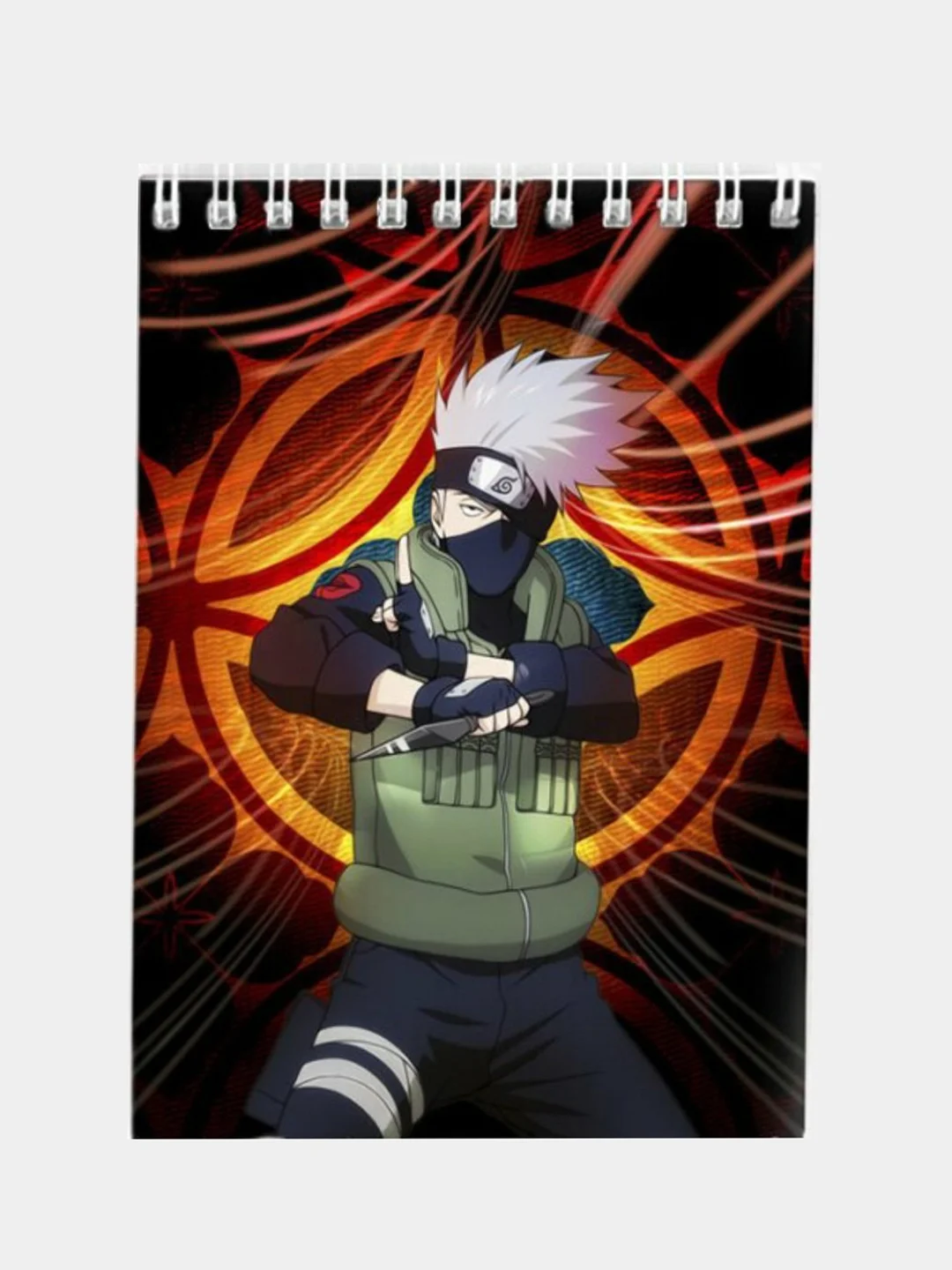 Бордовый блокноты по мотивам аниме "Наруто" (Naruto)