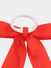 Красный бант для волос на резинке, ручная работа