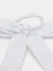 Белый бант для волос на резинке, ручная работа