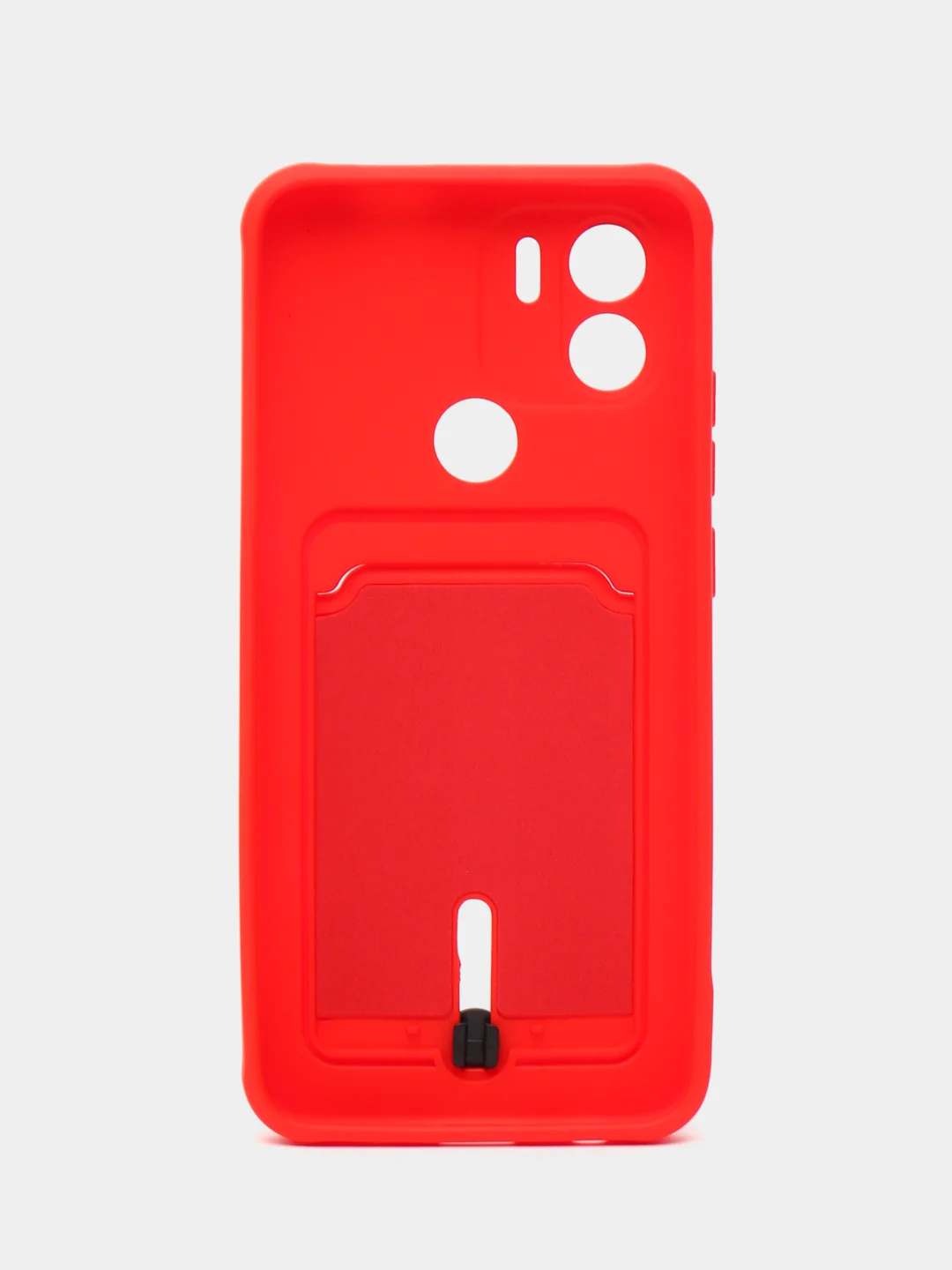 Красный чехол Xiaomi Redmi A1 Plus A2+ Poco C51 Редми А1 Плюс силиконовый, с карманом для карты