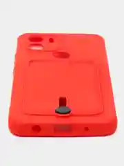 Красный чехол Xiaomi Redmi A1 Plus A2+ Poco C51 Редми А1 Плюс силиконовый, с карманом для карты