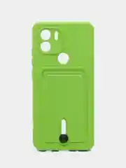 Лавандовый чехол Xiaomi Redmi A1 Plus A2+ Poco C51 Редми А1 Плюс силиконовый, с карманом для карты