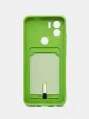 Лавандовый чехол Xiaomi Redmi A1 Plus A2+ Poco C51 Редми А1 Плюс силиконовый, с карманом для карты