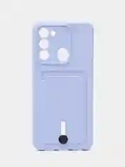 Лавандовый чехол Tecno Spark GO 2022/Tecno Spark 8C (Спарк Го/8С), силиконовый, с карманом для карты
