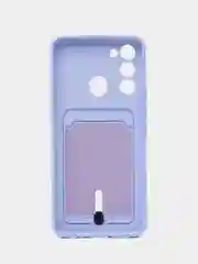 Лавандовый чехол Tecno Spark GO 2022/Tecno Spark 8C (Спарк Го/8С), силиконовый, с карманом для карты