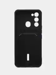 Тёмно-зелёный чехол Tecno Spark GO 2022/Tecno Spark 8C (Спарк Го/8С), силиконовый, с карманом для карты