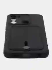 Тёмно-зелёный чехол Tecno Spark GO 2022/Tecno Spark 8C (Спарк Го/8С), силиконовый, с карманом для карты