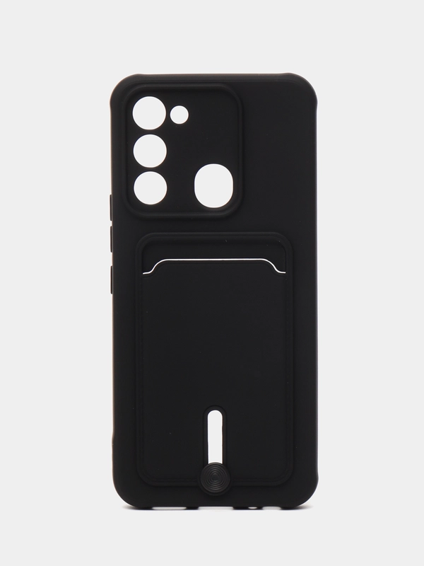 Чехол Tecno Spark GO 2022/Tecno Spark 8C (Спарк Го/8С), силиконовый, с карманом для карты