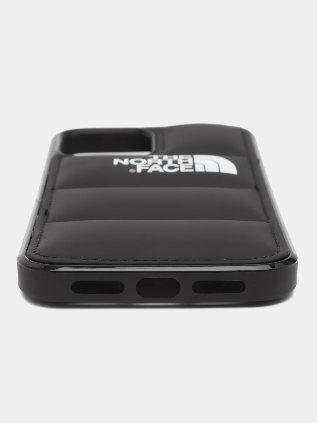 Черный мягкий чехол с принтом "The North Face" на iPhone XR, 11, 12 , 13, 14, 15, Pro, Max, Plus