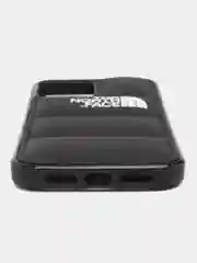 Черный мягкий чехол с принтом "The North Face" на iPhone XR, 11, 12 , 13, 14, 15, Pro, Max, Plus