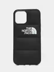 Черный мягкий чехол с принтом "The North Face" на iPhone XR, 11, 12 , 13, 14, 15, Pro, Max, Plus