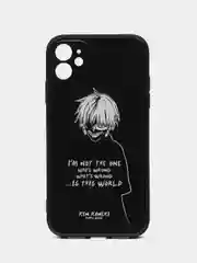 Бирюзовый чехол на iPhone 15, 14, 13, 12, 11 Pro, Max, Plus, Mini, Xr, X, Xs,  с принтом аниме