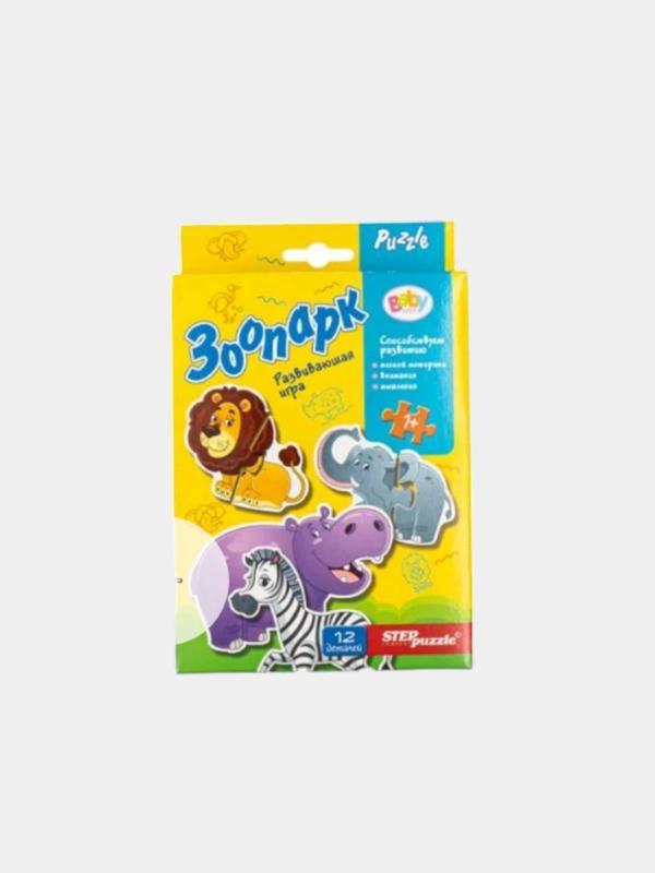 Игра-пазлы развивающая "Лесные животные" для малышей от 1 года, занятия для детей