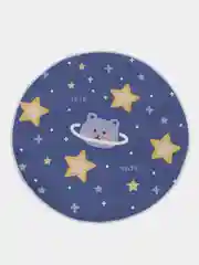 Синий прикроватный коврик, круглый, коврик детский, маленький, в детскую комнату
