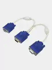 VGA переходник сплиттер разветвитель VGA 1x15M- 2x15F (с фильтрами)
